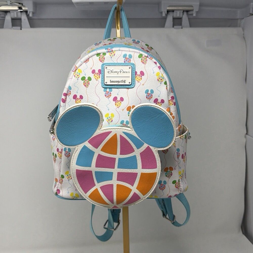 Disney Parks Epcot Mickey Mouse Balloon Loungefly Mini Backpack READ